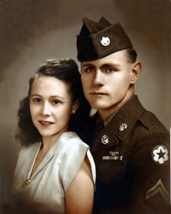 Alice's Mother and Father after photo restoration and colorize